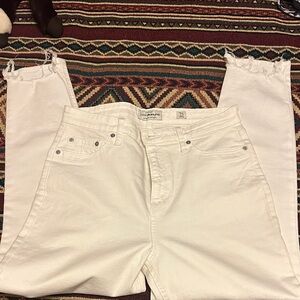 Lucky Brand Women's White Straight Leg Jeans